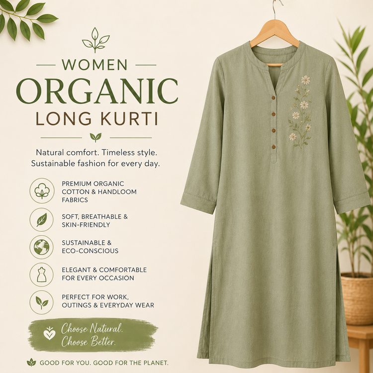 Women Organic Long Kurti