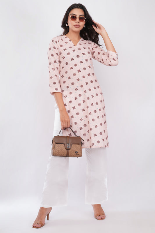 Handloom Tiny Charms Long Kurti