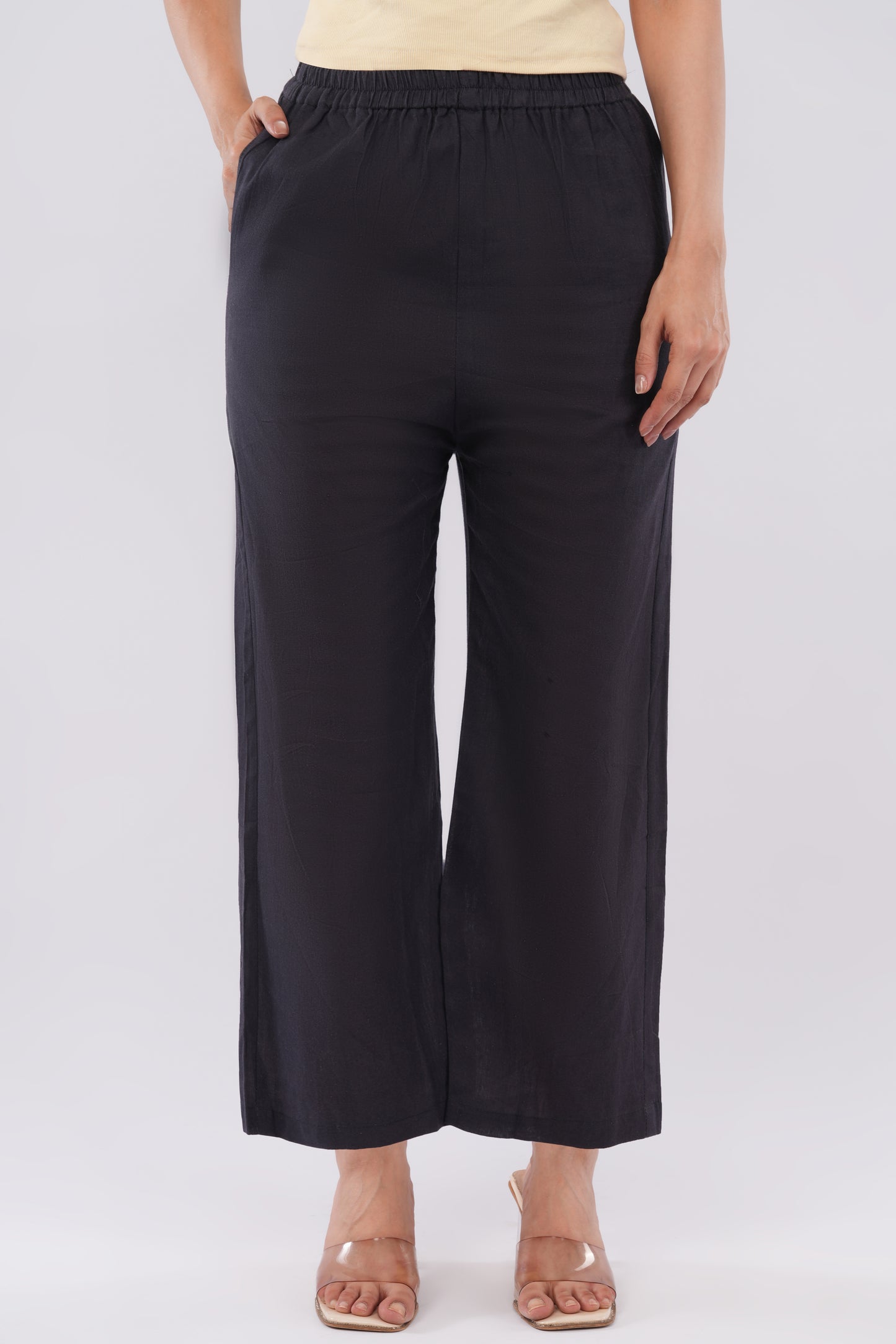 Handloom Black Flared Pant