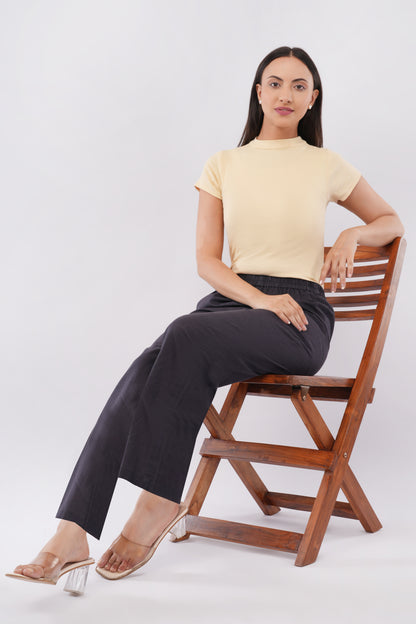 Handloom Black Flared Pant