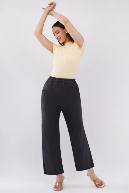 Handloom Black Flared Pant