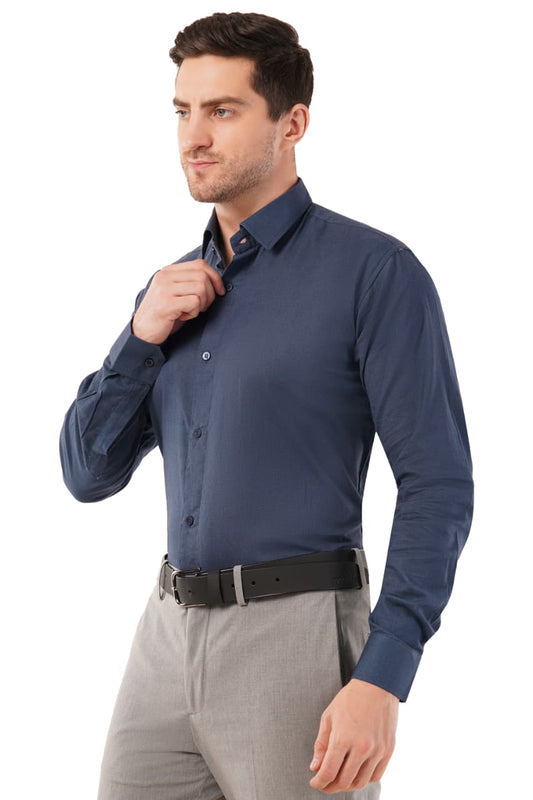 Navy Blue Mens's Organic Shirt