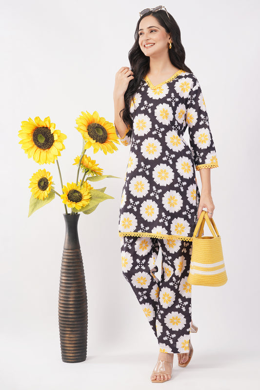 Sunflower Mist Handwoven Coord Set