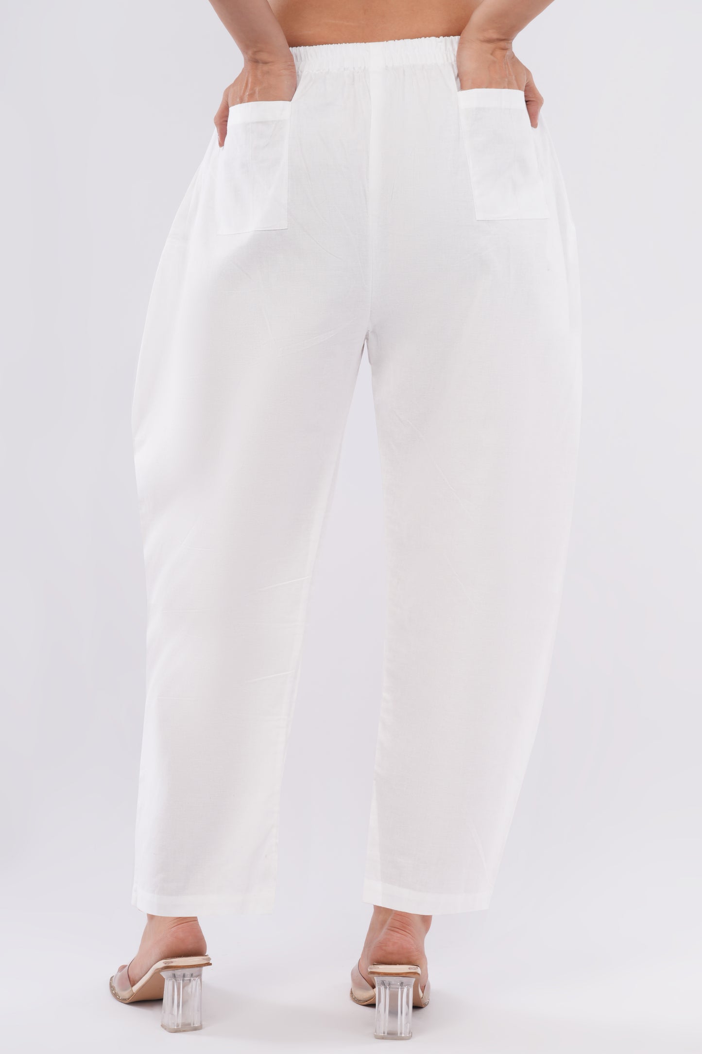 Organic Unisex White Yoga Pant