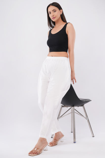 Organic Unisex White Yoga Pant