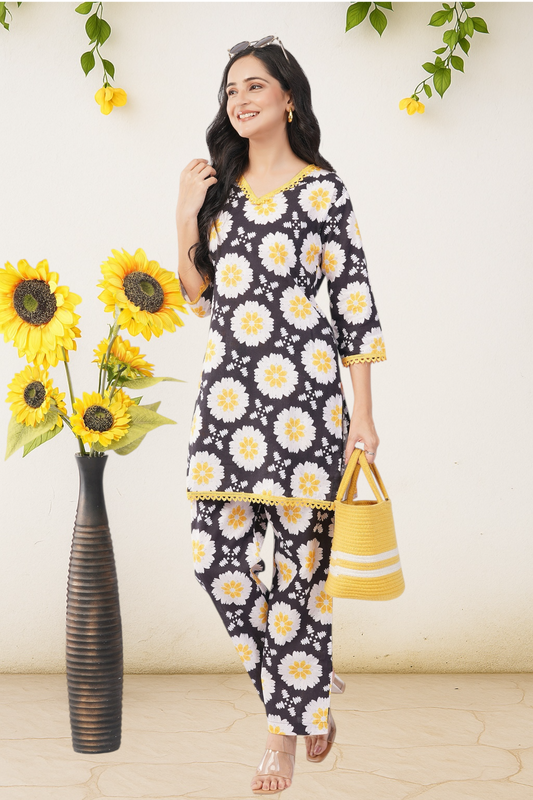 Sunflower Mist Handwoven Coord Set