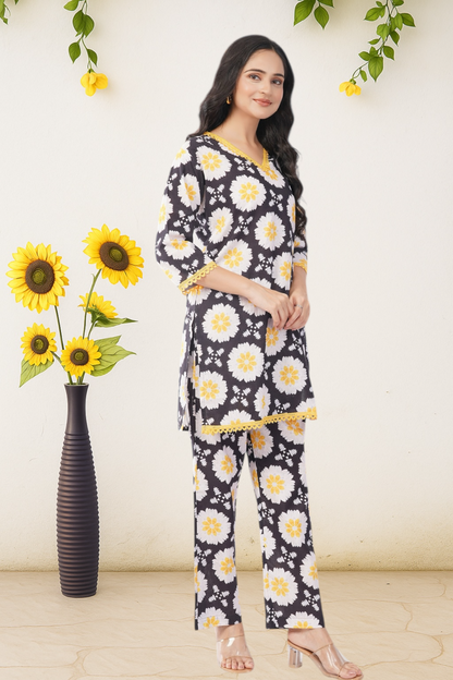 Sunflower Mist Handwoven Coord Set