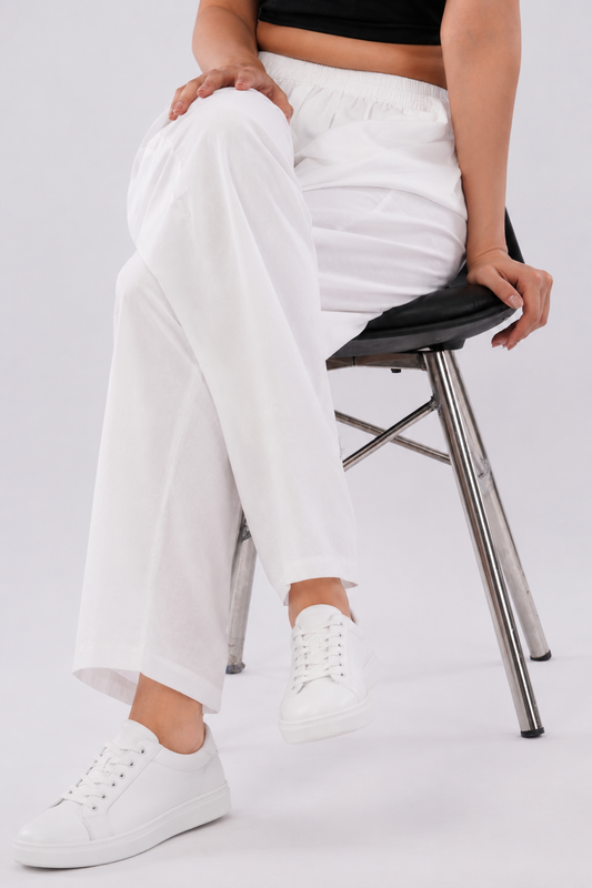 Organic Unisex White Yoga Pant
